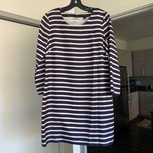 J. Crew 100% silk striped dress